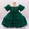 Vestido de niña Vestido de princesa Vestidos de bebé Vestido Vestido de lentejuelas de capullo para niños Vestido de anfitrión para piano