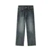Ropa de Hombre Fengshe / Nuevo Azul Otoño 2026 Casual Holgado Cintura Elástica Elástico Denim Pantalones Rectos