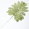Serie Polvo de Oro Transfronterizo: Decoraciones Navideñas de Plástico Simulado de 32 cm, Hojas de Taro de Primavera con Polvo Dorado Brillante