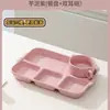 Plato Dividido con Esmalte de Color, Vajilla para Pérdida de Peso, Control de Porciones para Desayuno de Adultos, Vajilla Cerámica para el Hogar, División Individual de Comidas para Pérdida de Peso