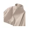 Camiseta térmica masculina de gola alta dupla face em fleece para outono e inverno, suéter de corte solto, plus size, manga longa