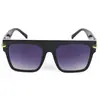 Gafas de Sol Cuadros de Alta Gama, Estilo Retro Fresco, Montura Oversize, Cubre Rostro, Gafas con Efecto Adelgazante, Mismo Estilo que las Estrellas 131 2375