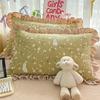 Fundas de Almohada Acolchadas de Encaje de Terciopelo de Leche Clase A, un Par de 48X74 Otoño e Invierno para el Hogar para Adultos, Individual
