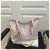 Bolso Tote de Moda Rayado de Colores para Mujer, Bolso Sencillo y Ligero para Mujer, Adecuado para la Escuela y el Trayecto Diario, Bolso de Hombro Elegante y Versátil, Bolso de Hombro