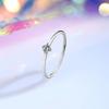 Ventas Directas de Fábrica Plata S925 Joyería Exquisita Ultra Fina Anillo Liso de Arco de 1 mm Anillo Incrustado con Circonita Anillo de Cola Shein Venta al por Mayor
