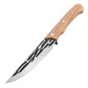 Cuchillo de Cocina Forjado de Acero Inoxidable para Cortar Carne, Cuchillo de Carnicero Afilado para Huesos, Cuchillo para Sacrificar Cerdos y Cortar Huesos, Cuchillo para Exteriores