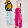Pantalones de paracaidista anchos repelentes al agua para mujer, Pantalones cargo casuales de otoño/invierno para hombre, Pantalones deportivos de montaña desmontables