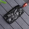 Pendente de obsidiana natural Tianshi Zhong Kui segurando espada Zhong Kui Pingente de ano de nascimento masculino e feminino joia de colar portátil presente