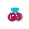 Suéter Cardigan Cartoon Cereja Vermelha Fruta Fofa Botão Decoração Tamancos Material para Diário Manual DIY Pacote