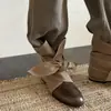 Botas de Moda Vintage Maillard Otoño/Invierno 2026 con Correas y Lazo, Botines Color-Block, Elegantes y Versátiles Botas Vaqueras Western