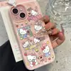 Funda con Patrón de Meteorito de Fresa Kitty para Apple 17, iPhone 16 Pro, 15/14, 13/12, Silicona Antigolpes