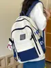 Nova Mochila Escolar 2025 Feminina Cor Contrastante Aluno do Ensino Fundamental Aluno do Ensino Médio Mochila Feminina Grande Capacidade Mochila de Viagem Casual