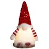 Decoración de muñeco sin rostro navideño transfronterizo con sombrero de lentejuelas, adorno luminoso, lindo Rudolph el Gnomo