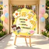Decoración de ambiente para ceremonia de regreso a clases, creación de ambiente para jardín de infantes, decoración de evento de ceremonia escolar, globos, letrero de bienvenida