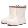 Botas de lluvia de moda para uso exterior, nuevas botas impermeables antideslizantes, zapatos de agua para mujer de primavera y otoño con forro polar, cálidos, gruesos y bajos, zapatos de lluvia