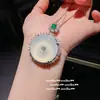 Hielo Penetrante para Joyería Huevo Azul Calcedonia Flor Dios Gema Pulsera Nuevo Estilo Chino Hebilla Segura Calcedonia Blanca Collar traje