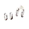 Aretes de Puño de Plata Pura 999 con Forma de Rombo y Múltiples Facetas para Mujer, Pendientes de Lujo Ligero de Gama Alta, Joyería para Oreja de Aro Liso de Plata Pura de Nicho al por Mayor