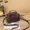 Camada Superior Couro Bovino Couro Vegetalmente Curtido Vintage Bolsa Feminina Cera de Óleo Casca de Árvore Gesso Casca de Árvore Bolsa Transversal Bolsa Almofada Versátil Couro Genuíno Novo 3121