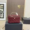Bolsa para lonchera LP, bolso de piel de grano superior color caviar para mujer, bolso cruzado de patrón de diamante con eslabones de cadena, bolso de hombro cuadrado pequeño, estilo inspirado en Chanel