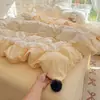 Nuevo juego de cama de encaje patchwork suave y esponjoso tipo nube estilo princesa coreana 2026 para estudiantes, disponible en opciones de tres y cuatro piezas para uso doméstico