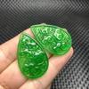 Colgante de jade malayo con forma hueca y gotas de agua medianas, con patrón Ruyi, accesorios de joyería DIY, pendientes, accesorios colgantes de jade, venta al por mayor