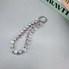 Adornos Colgantes de Cristal de Lujo Ligero de Gama Alta DIY BOLA Perro Funda de Teléfono Móvil Colgante Cordón con Cuentas Cadena de Teléfono Móvil Ins Anti-pérdida