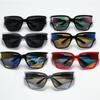 Gafas de Sol Europeas y Americanas Y2K Milenio Transfronterizas Espejo Colorido Spice Girls Protección Solar UV Personalidad Marco Generoso Protección Envolvente Viento Arena
