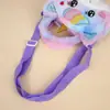 Nova Bolsa de Ombro de Pelúcia Unicórnio Olhos Grandes Bolsa Transversal para Meninas Bolsa de Mão Fofa Pequena Princesa Presente Infantil