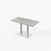 Conjunto de Mesa e Cadeiras em Aço Inoxidável Estilo Industrial Celebridade da Internet Restaurante Ocidental Churrascaria Restaurante de Hot Pot Cabine de Parede Sofá Venda Direta de Fábrica