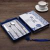 Juego de vajilla de porcelana azul y blanca características estilo chino regalos de asuntos exteriores para extranjeros regalos de reunión anual de negocios pequeños regalos
