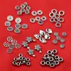 Anillo de Plata de Ley para Correr Espaciador de Cuentas de Burbuja Rueda Junta Accesorios Retro Viejo DIY Hecho a Mano Anillo de Plata con Cuentas Material