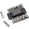 Conjunto de bits de chave de fenda pneumática com cabeça sextavada, conjunto de 14 peças para parafusadeiras elétricas e parafusos autoatarraxantes