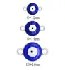 Ojo de Diablo Turco Accesorios para Joyería DIY Ojo Azul Doble Colgante Colgante de Aleación con Goteo de Aceite Colgante para Pulsera