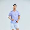 Roupa de Badminton para Homens e Mulheres, Respirável de Secagem Rápida, Roupa Esportiva Casual, Shorts de Manga Curta, Uniforme de Equipe de Tênis de Mesa com Número Impresso