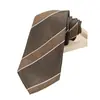 Se Puede Usar como Cinturón ~ Retro Americano Rayas Marrones Corbata Versátil de Alta Gama Accesorios para Camisa Jk Cadena para Cintura de Jeans