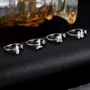 Anillo de Plata de Ley 925 100 Apellidos Familiares Apellido Familiar Anillo para Mujer Nuevo Amor Diseño de Nicho Sentido Anillo de Dedo Abierto Todo-partido Regalo