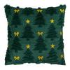 Almohada Navideña Amazon Color Sólido Acolchada Felpa Funda de Almohada Sala de Estar Cojín de Sofá Funda de Cojín Venta al por Mayor Transfronteriza