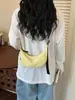 2026 Bolso de Lona Casual Sencillo Gran Capacidad Bolso Dumpling de Moda Bolso Cruzado para Mujer Bolso Cruzado de Lona Tipo Dumpling