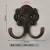 Gancho estilo europeo gancho doble retro gancho para armario de aleación de zinc herraje gancho para ropa gancho para abrigos de metal para colgar en la pared