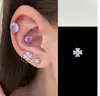 Colección de Pendientes de Hueso del Oído Morado de Ensueño Pendientes de Zirconia Pendientes Planos Espirales de Titanio Médico para el Hélice Pendientes de Hueso del Oído Morados