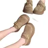 Zapatos Birkenstock de Suela Gruesa Retro Cobertura Total para Mujer Estilo Nuevo de Otoño Zapatos Mocasines Birkenstock de Aumento de Altura para Personas Bajitas