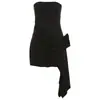 MYZ486662024 Verano Nuevo Moda Femenina Elegante Decoración de Flores Color Sólido Vestido Tubo sin Espalda