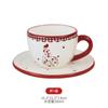 Ins Red Floral Chicken Bowl Plate Cup Set Tableware de Alívio Tridimensional Creative Western Dessert Ceramic Plate Atacado