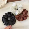 Goma para el pelo de lunares minimalista estilo coreano, elegante scrunchie con volantes, nueva y moderna cuerda para el pelo con un toque de alta gama