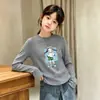 Camiseta Térmica de Forro Polar para Niñas Otoño Invierno Manga Larga Cuello Redondo Ropa Interior Casual Súper Bonita Tendencia para Niñas