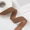 Cinta de Cuero Sintético de 2.5 cm de Ancho, Un Lado, Tachonada con Pedrería, Patrón Lichi, Cinta para Manualidades, Accesorios para el Cabello Hechos a Mano, Pasador, Decoración de Moño, Accesorios para Ropa