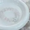 Pulseira Elegante de Quartzo Rosa Natural de Alta Qualidade com Rotação de Floco de Neve e Pérola Shijia, Cordão Elástico, Pulseira Feminina Exquisita de Nicho Elegante