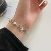 Pulseira Vintage Coração Estilo Coreano para Mulheres, Moda Retrô, Estilo Hip-Hop, Cordão de Pulseiras de Coração, Joia Artística para Mãos