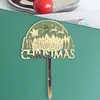 Decoração de Bolo de Natal Estilo Ins Transfronteiriço Feliz Natal Decoração de Bolo Acrílica de Natal Inserção para Bolo de Natal