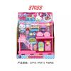 Serie Conejo Rosa de una palabra Refrigerador de Princesa Traje Lavadora de Cocina Caja Registradora Sonajero Juguetes de Juego para Niña